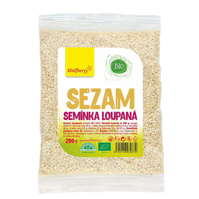 Zobrazit detail výrobku Wolfberry Sezam loupaný BIO 200 g Zobrazit detail výrobku Wolfberry Sezam loupaný BIO 200 g