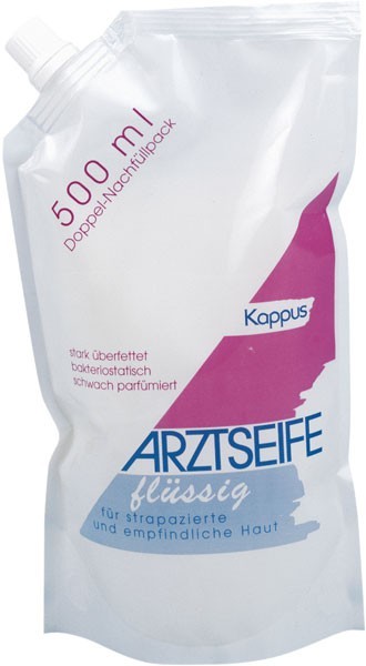 Zobrazit detail výrobku Kappus Tekuté lékařské mýdlo - náplň 500 ml Zobrazit detail výrobku Kappus Tekuté lékařské mýdlo - náplň 500 ml