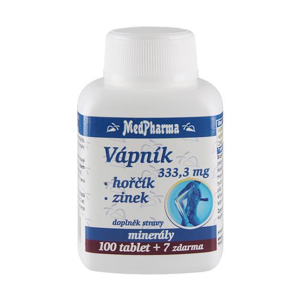 Zobrazit detail výrobku MedPharma Vápník 333,3 mg + hořčík + zinek 100 tbl. + 7 tbl. ZDARMA Zobrazit detail výrobku MedPharma Vápník 333,3 mg + hořčík + zinek 100 tbl. + 7 tbl. ZDARMA