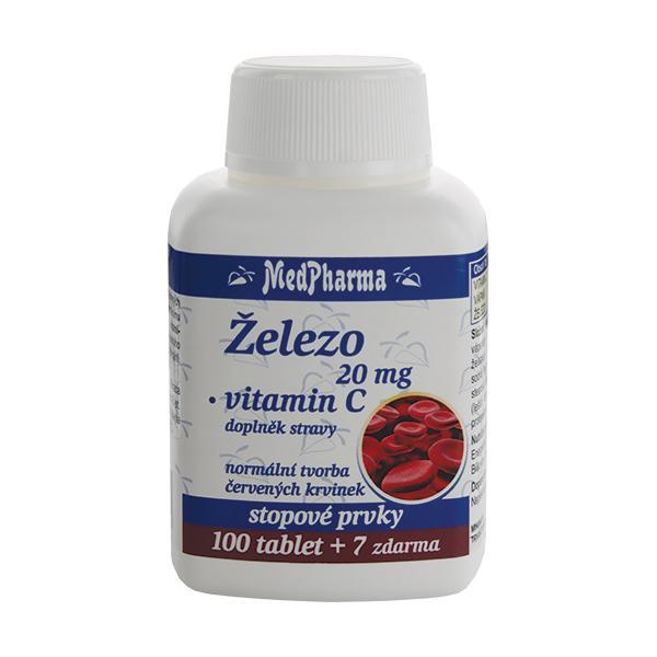 Zobrazit detail výrobku MedPharma Železo 20 mg + vitamín C 100 tbl. + 7 tbl. ZDARMA Zobrazit detail výrobku MedPharma Železo 20 mg + vitamín C 100 tbl. + 7 tbl. ZDARMA