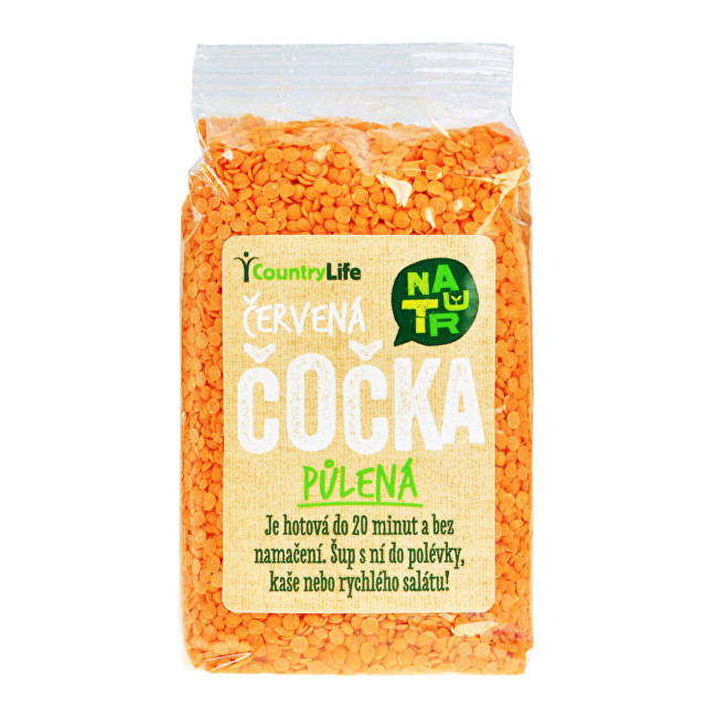 Zobrazit detail výrobku Country Life Čočka červená půlená 500 g Zobrazit detail výrobku Country Life Čočka červená půlená 500 g