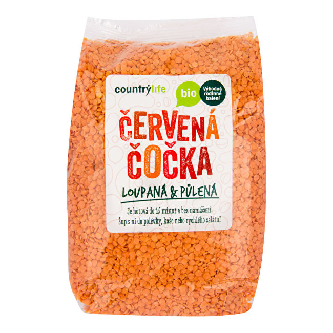 Zobrazit detail výrobku Country Life Čočka červená půlená BIO 1 kg Zobrazit detail výrobku Country Life Čočka červená půlená BIO 1 kg