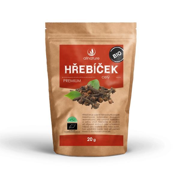 Zobrazit detail výrobku Allnature Hřebíček celý BIO 20 g Zobrazit detail výrobku Allnature Hřebíček celý BIO 20 g