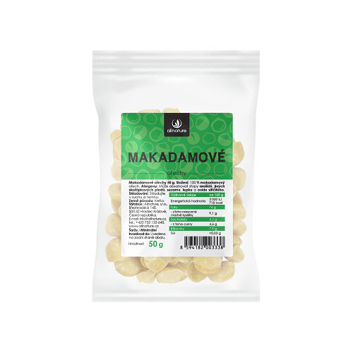 Zobrazit detail výrobku Allnature Makadamové ořechy 50 g Zobrazit detail výrobku Allnature Makadamové ořechy 50 g