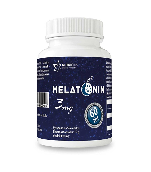 Zobrazit detail výrobku Nutricius Melatonin 3 mg 60 tbl. Zobrazit detail výrobku Nutricius Melatonin 3 mg 60 tbl.