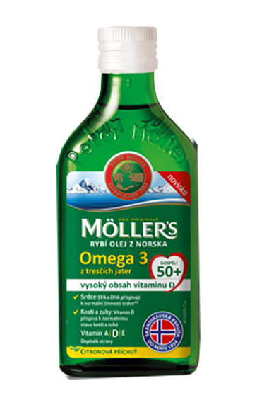 Mollers Omega 3 dospělí 50+ 250 ml