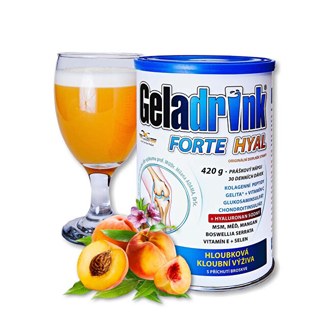 Geladrink Geladrink Forte HYAL 420 g Broskev