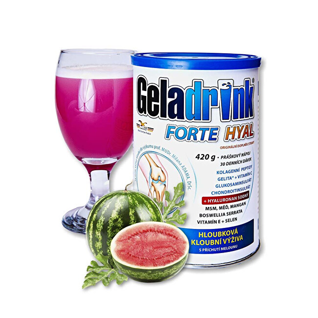 Zobrazit detail výrobku Geladrink Geladrink Forte HYAL 420 g Meloun Zobrazit detail výrobku Geladrink Geladrink Forte HYAL 420 g Meloun