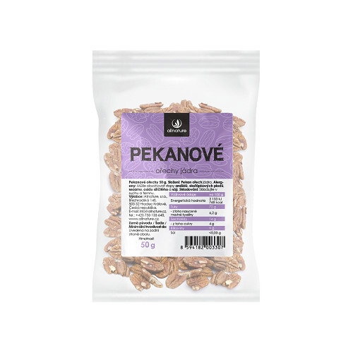 Zobrazit detail výrobku Allnature Pekanové ořechy 50 g Zobrazit detail výrobku Allnature Pekanové ořechy 50 g