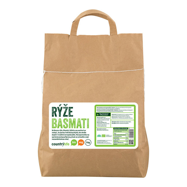 Zobrazit detail výrobku Country Life Rýže basmati BIO 5 kg Zobrazit detail výrobku Country Life Rýže basmati BIO 5 kg