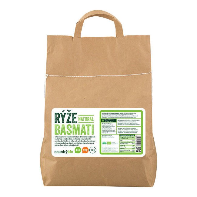 Zobrazit detail výrobku Country Life Rýže basmati natural BIO 5 kg Zobrazit detail výrobku Country Life Rýže basmati natural BIO 5 kg