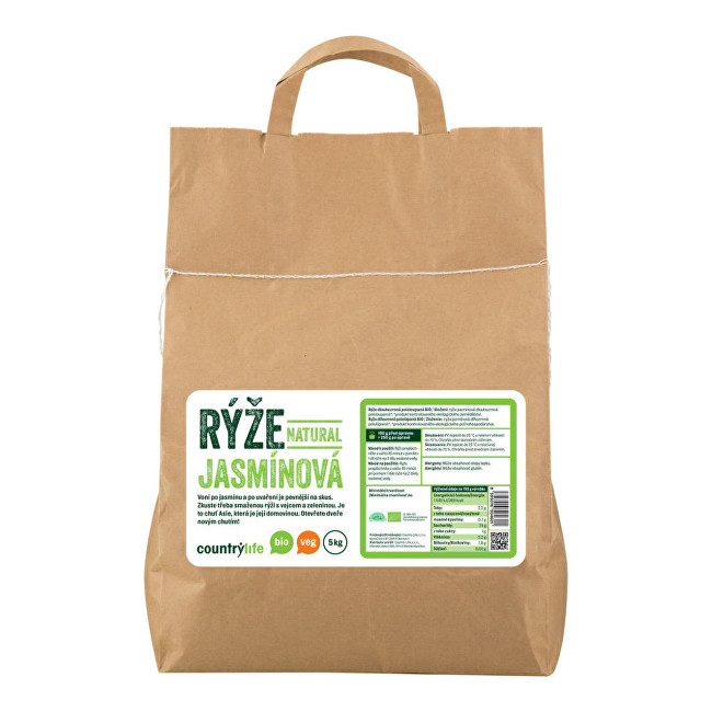 Zobrazit detail výrobku Country Life Rýže jasmínová natural BIO 5 kg Zobrazit detail výrobku Country Life Rýže jasmínová natural BIO 5 kg