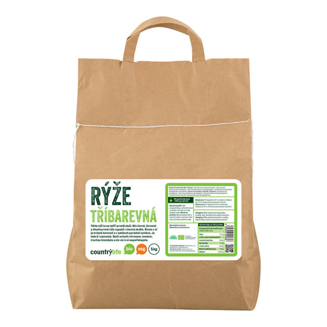 Zobrazit detail výrobku Country Life Rýže tříbarevná BIO 5 kg Zobrazit detail výrobku Country Life Rýže tříbarevná BIO 5 kg