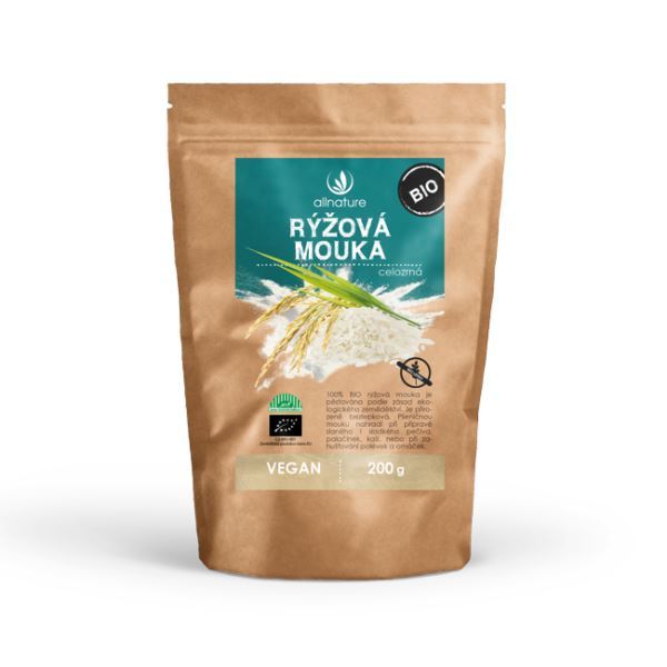 Zobrazit detail výrobku Allnature Rýžová mouka celozrnná bezlepková BIO 200 g Zobrazit detail výrobku Allnature Rýžová mouka celozrnná bezlepková BIO 200 g
