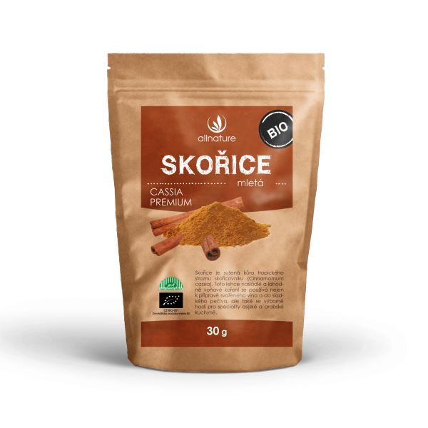 Zobrazit detail výrobku Allnature Skořice mletá Cassia BIO 30 g Zobrazit detail výrobku Allnature Skořice mletá Cassia BIO 30 g