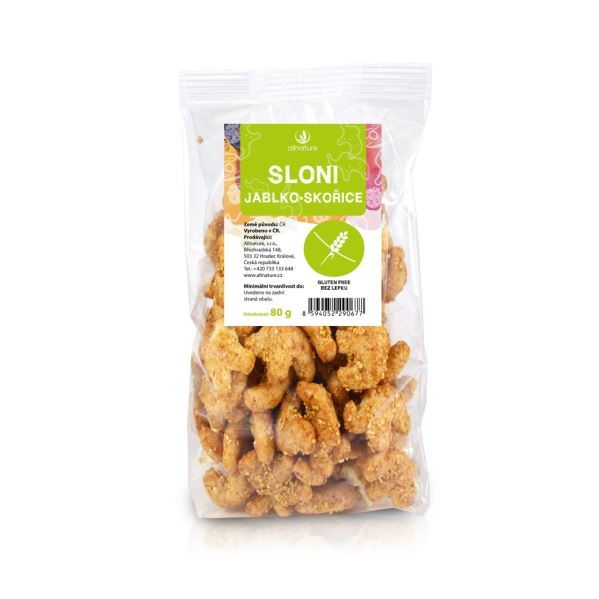 Zobrazit detail výrobku Allnature Sloni jablko-skořice 80 g Zobrazit detail výrobku Allnature Sloni jablko-skořice 80 g