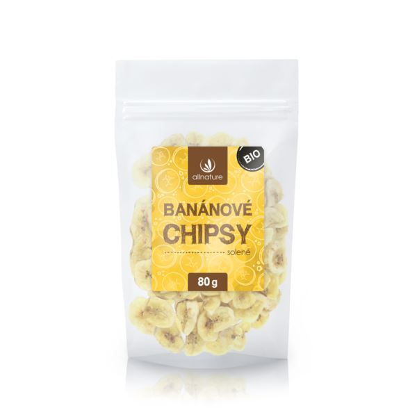 Zobrazit detail výrobku Allnature Banánové chipsy solené BIO 80 g Zobrazit detail výrobku Allnature Banánové chipsy solené BIO 80 g