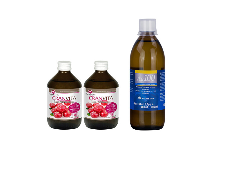 Zobrazit detail výrobku Pharma Activ Czech Cranvita 1+1 500 ml + Ag100 10ppm 500 ml Zobrazit detail výrobku Pharma Activ Czech Cranvita 1+1 500 ml + Ag100 10ppm 500 ml