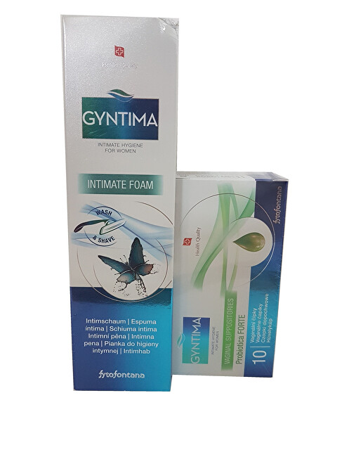 Zobrazit detail výrobku FYTOFONTANA Gyntima čípky Forte 10 ks + mycí pěna 150 ml Zobrazit detail výrobku FYTOFONTANA Gyntima čípky Forte 10 ks + mycí pěna 150 ml