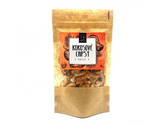 Zobrazit detail výrobku Natu Kokosové chipsy chilli BIO 70 g Zobrazit detail výrobku Natu Kokosové chipsy chilli BIO 70 g