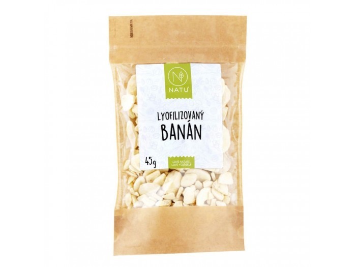 Natu Lyofilizovaný banán plátky 45 g