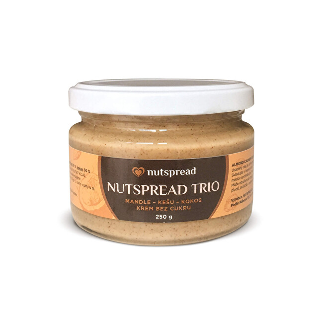 Zobrazit detail výrobku Nutspread 100% Trio ze tří druhů ořechů 250 g Zobrazit detail výrobku Nutspread 100% Trio ze tří druhů ořechů 250 g
