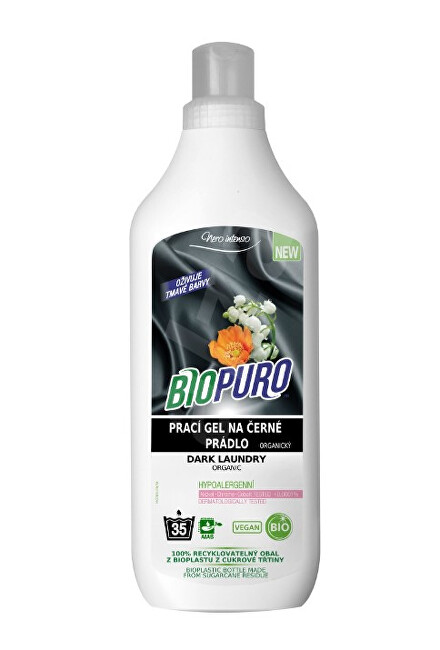 Zobrazit detail výrobku Biopuro Organický tekutý prací gel na černé prádlo (35 praní) 1 l Zobrazit detail výrobku Biopuro Organický tekutý prací gel na černé prádlo (35 praní) 1 l