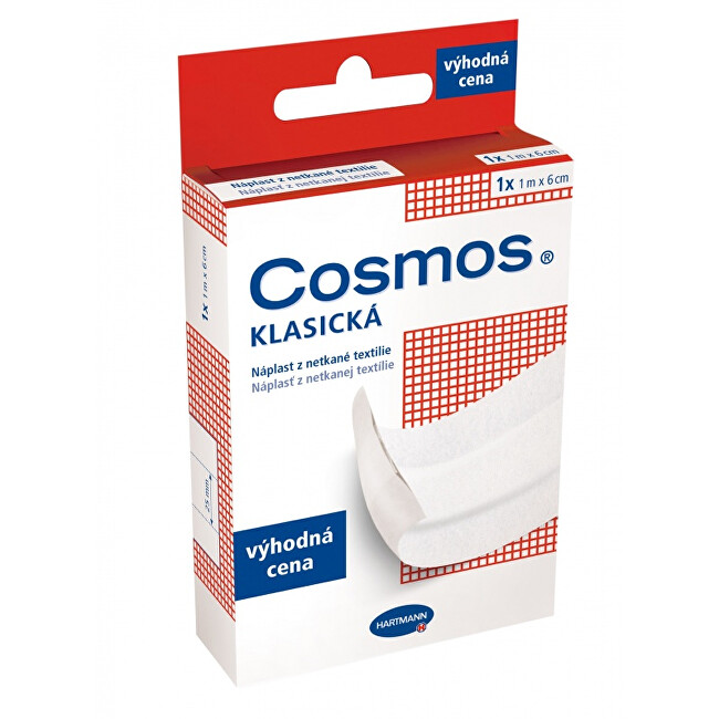 Zobrazit detail výrobku Cosmos Cosmos Klasická náplast z netkané textilie 6 cm x 1 m Zobrazit detail výrobku Cosmos Cosmos Klasická náplast z netkané textilie 6 cm x 1 m