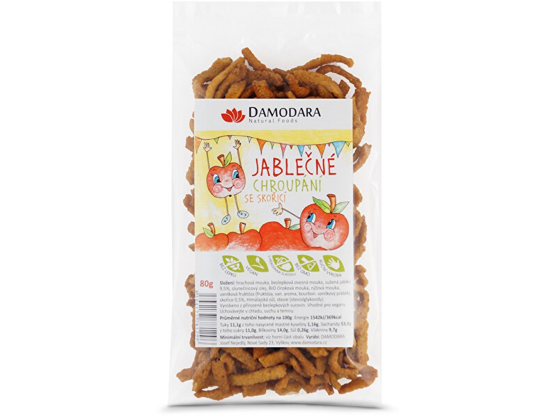 Zobrazit detail výrobku Damodara Jablečné chroupání se skořicí 80g Zobrazit detail výrobku Damodara Jablečné chroupání se skořicí 80g