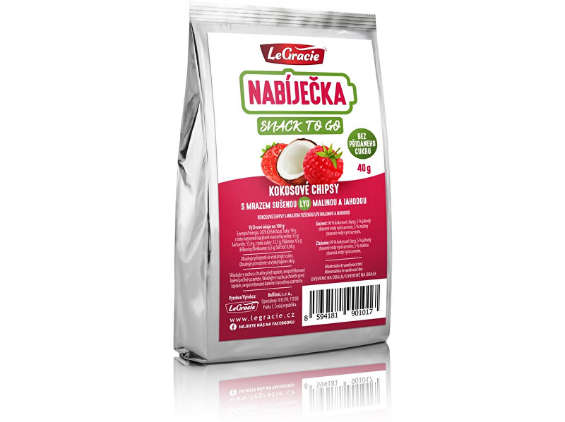 Zobrazit detail výrobku LeGracie Kokosové chipsy jahoda a malina 40 g Zobrazit detail výrobku LeGracie Kokosové chipsy jahoda a malina 40 g