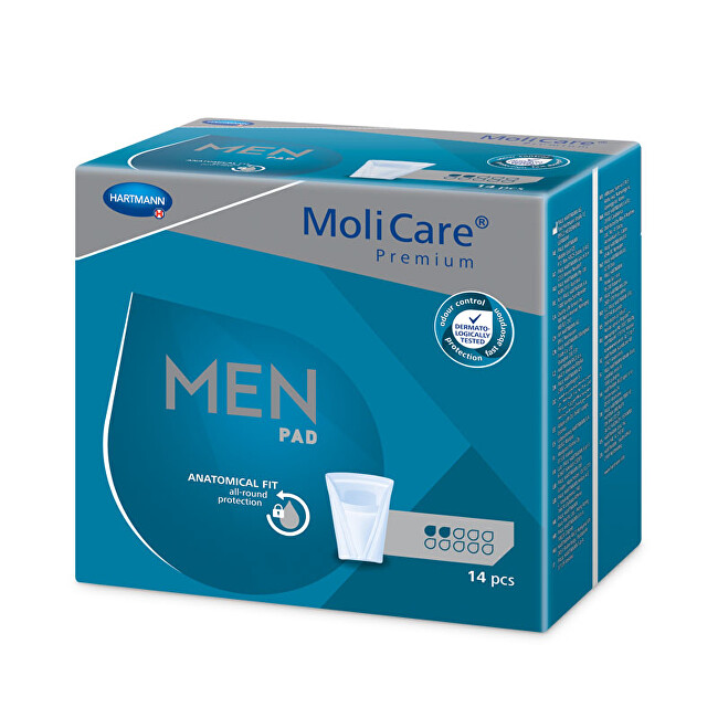Zobrazit detail výrobku MoliCare MoliCare® Men 2 kapky savost 330 ml 14 ks Zobrazit detail výrobku MoliCare MoliCare® Men 2 kapky savost 330 ml 14 ks