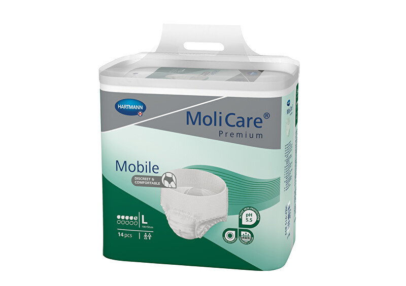 Zobrazit detail výrobku MoliCare MoliCare® Mobile 5 kapek vel. L savost 1198 ml 14 ks Zobrazit detail výrobku MoliCare MoliCare® Mobile 5 kapek vel. L savost 1198 ml 14 ks