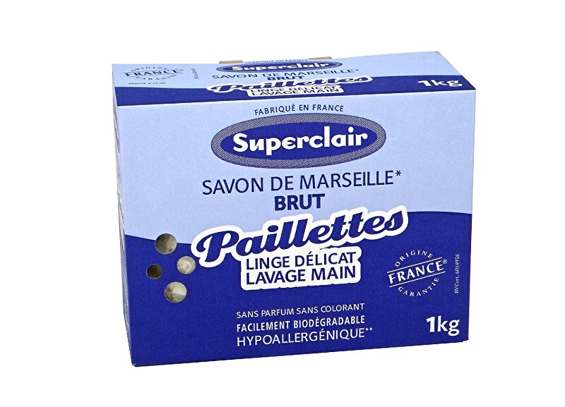 Zobrazit detail výrobku Superclair Vločky na praní z marseillského mýdla 1 kg Zobrazit detail výrobku Superclair Vločky na praní z marseillského mýdla 1 kg