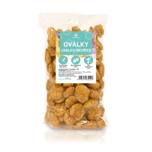 Zobrazit detail výrobku Allnature Oválky jablko-skořice 80 g Zobrazit detail výrobku Allnature Oválky jablko-skořice 80 g