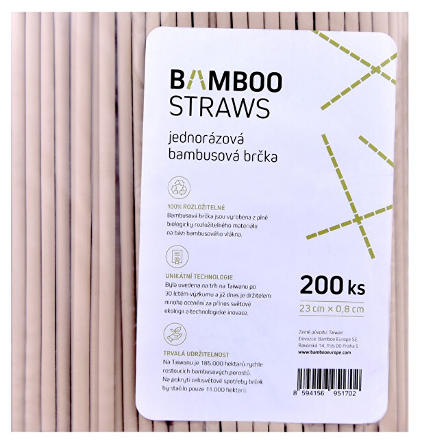 Zobrazit detail výrobku Bamboo Europe Bambusové brčko 8 mm x 23 mm bag 200 ks Zobrazit detail výrobku Bamboo Europe Bambusové brčko 8 mm x 23 mm bag 200 ks