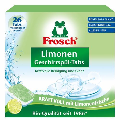 Zobrazit detail výrobku Frosch Frosch EKO Tablety do myčky vše v 1 Citrón 26 tablet Zobrazit detail výrobku Frosch Frosch EKO Tablety do myčky vše v 1 Citrón 26 tablet