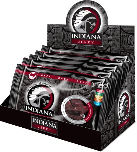 Zobrazit detail výrobku Indiana Indiana Jerky beef (hovězí) Original 500 g - display Zobrazit detail výrobku Indiana Indiana Jerky beef (hovězí) Original 500 g - display