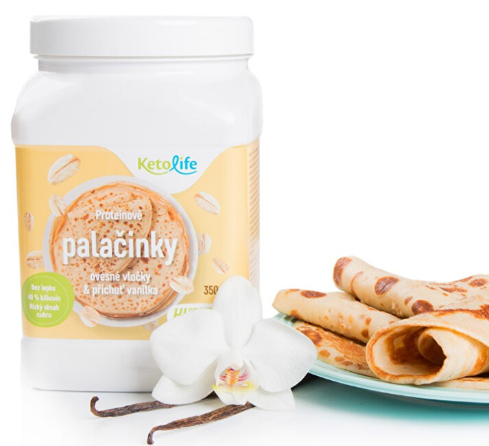 Zobrazit detail výrobku KetoLife Proteinové palačinky - Ovesné vločky a příchuť vanilka 350 g Zobrazit detail výrobku KetoLife Proteinové palačinky - Ovesné vločky a příchuť vanilka 350 g