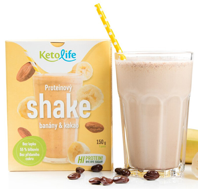 Zobrazit detail výrobku KetoLife Proteinový shake - Banány a kakao 5 x 30 g Zobrazit detail výrobku KetoLife Proteinový shake - Banány a kakao 5 x 30 g