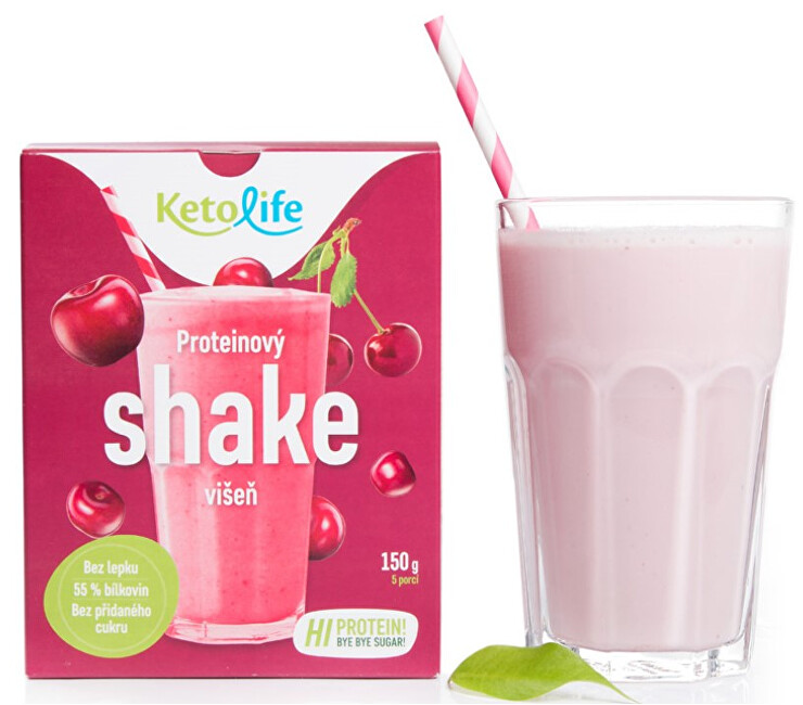 Zobrazit detail výrobku KetoLife Proteinový shake - Višeň 5 x 30 g Zobrazit detail výrobku KetoLife Proteinový shake - Višeň 5 x 30 g