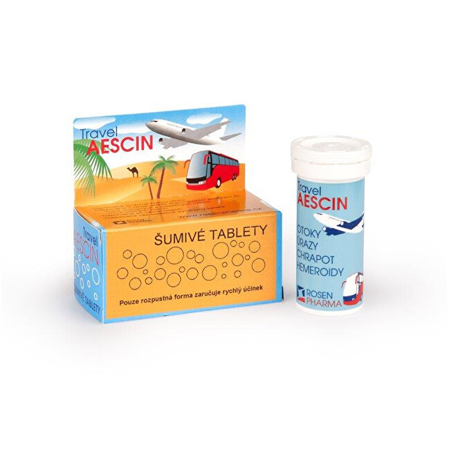 Zobrazit detail výrobku Rosenpharma Rosen Travel Aescin 7 šumivých tablet Zobrazit detail výrobku Rosenpharma Rosen Travel Aescin 7 šumivých tablet