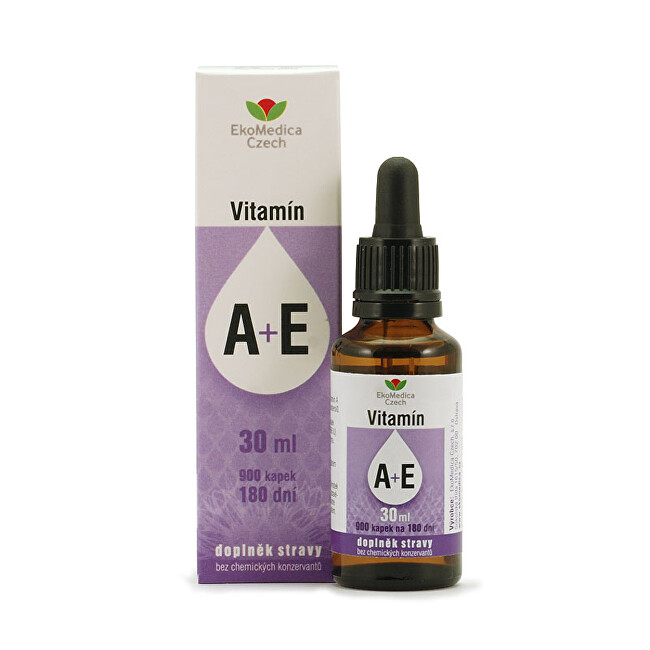 Zobrazit detail výrobku EkoMedica Czech Vitamíny A + E v kapkách 30 ml Zobrazit detail výrobku EkoMedica Czech Vitamíny A + E v kapkách 30 ml