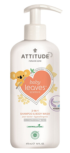 Zobrazit detail výrobku ATTITUDE Dětské tělové mýdlo a šampon (2 v 1) BABY LEAVES s vůní hruškové šťávy 473 ml Zobrazit detail výrobku ATTITUDE Dětské tělové mýdlo a šampon (2 v 1) BABY LEAVES s vůní hruškové šťávy 473 ml