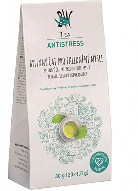 Body Wraps Tea BW Tea Antistress - Bylinný čaj pre upokojenie 20 sáčkov