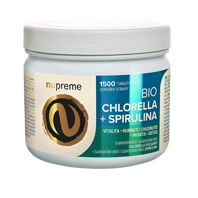 Zobrazit detail výrobku Nupreme Chlorella + Spirulina 1500 tablet BIO Zobrazit detail výrobku Nupreme Chlorella + Spirulina 1500 tablet BIO