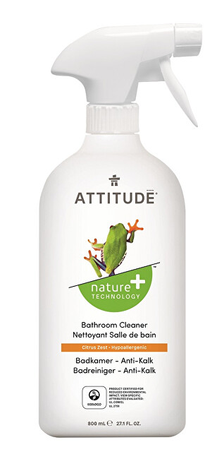 Zobrazit detail výrobku ATTITUDE Nature+ Čistič na koupelny ATTITUDE s vůní citronové kůry s rozprašovačem 800 ml Zobrazit detail výrobku ATTITUDE Nature+ Čistič na koupelny ATTITUDE s vůní citronové kůry s rozprašovačem 800 ml
