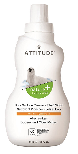 Attitude Čistič na podlahy a drevo Nature+ s vôňou citrónovej kôry 1040 ml