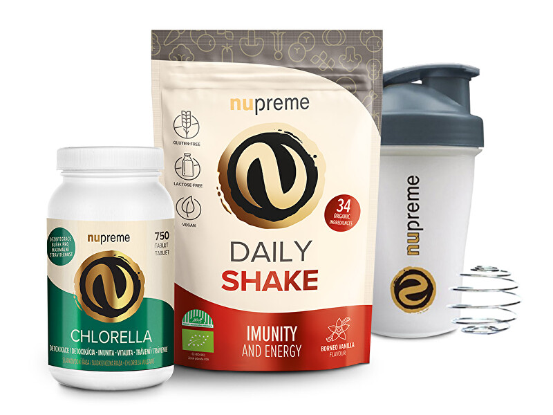 Zobrazit detail výrobku Nupreme Daily Shake 200 g BIO + Chlorella BIO 750 tbl. + Shaker Zobrazit detail výrobku Nupreme Daily Shake 200 g BIO + Chlorella BIO 750 tbl. + Shaker