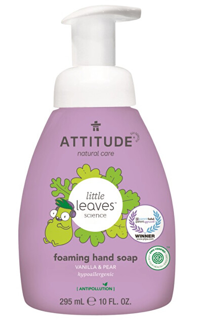 Zobrazit detail výrobku ATTITUDE Dětské pěnivé mýdlo na ruce ATTITUDE Little leaves s vůní vanilky a hrušky 295 ml Zobrazit detail výrobku ATTITUDE Dětské pěnivé mýdlo na ruce ATTITUDE Little leaves s vůní vanilky a hrušky 295 ml