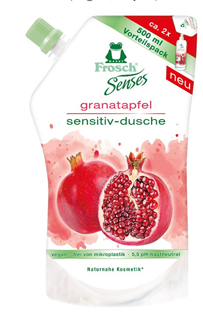 Zobrazit detail výrobku Frosch Frosch EKO Senses Sprchový gel Granátové jablko - náhradní náplň 500 ml Zobrazit detail výrobku Frosch Frosch EKO Senses Sprchový gel Granátové jablko - náhradní náplň 500 ml